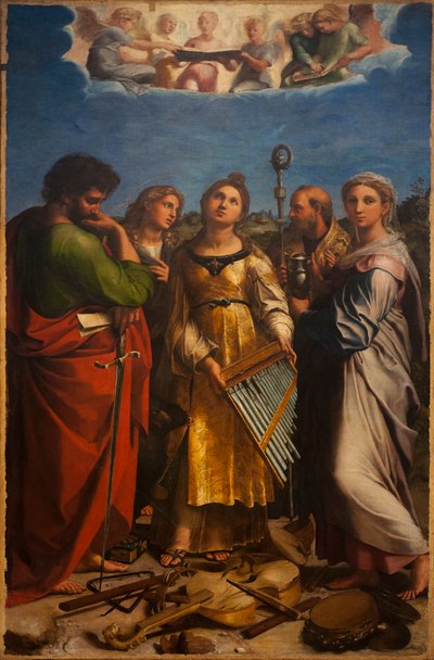 Saint Cecilia in Ecstasy with Paul by Raffaello Sanzio Raphael